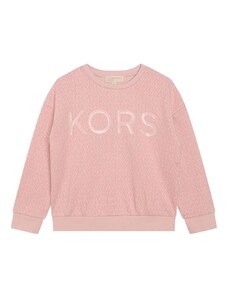 Παιδική βαμβακερή μπλούζα Michael Kors χρώμα: ροζ