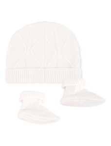 Βρεφικό καπέλο και παντόφλες Michael Kors χρώμα: άσπρο