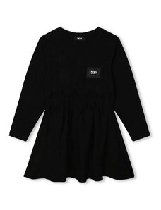 Παιδικό φόρεμα Dkny χρώμα: μαύρο