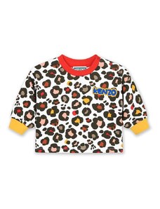 Παιδική βαμβακερή μπλούζα Kenzo Kids χρώμα: μπεζ