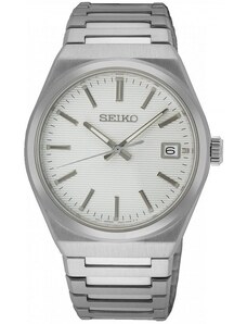 SEIKO Essential Time Mens - SUR553P1, Silver case with Stainless Steel Bracelet