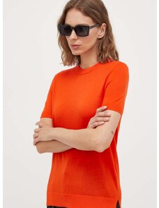 Μάλλινο πουλόβερ BOSS γυναικεία, χρώμα: πορτοκαλί