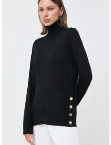 Μάλλινο πουλόβερ MICHAEL Michael Kors γυναικεία, χρώμα: μαύρο