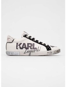 Δερμάτινα αθλητικά παπούτσια Karl Lagerfeld SKOOL χρώμα: άσπρο, KL60111 F3KL60111