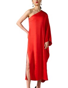 KARL LAGERFELD Φορεμα One Shoulder Ceremony Dress 235W1300 448 fiery red