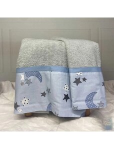 AKO Παιδικό σετ πετσέτες ABO Moonlight γκρι 70x130