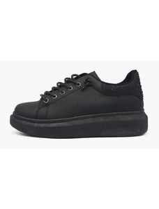 Joya Casual δίπατα sneakers με στρας Μαύρο / C8962-black