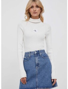 Πουλόβερ Calvin Klein Jeans χρώμα: μπεζ