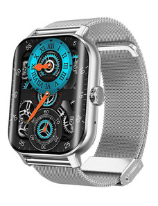 Smartwatch Microwear F12 Ελληνικό μενού - Steel Silver