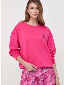 Βαμβακερή μπλούζα Pinko γυναικεία, χρώμα: ροζ