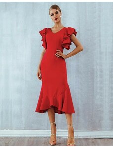 Creative Φόρεμα - κώδ. 002010 - 1 - κόκκινο