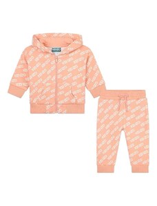 Βρεφική βαμβακερή φόρμα Kenzo Kids χρώμα: ροζ