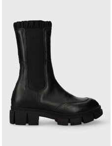 Δερμάτινες μπότες τσέλσι Karl Lagerfeld ARIA γυναικείες, χρώμα: μαύρο, KL43280F F3KL43280F
