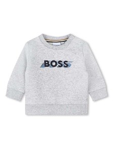 Παιδική μπλούζα BOSS χρώμα: γκρι