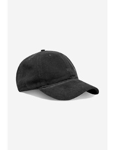 Κοτλέ καπέλο μπέιζμπολ Wood Wood χρώμα: μαύρο