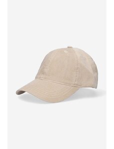 Κοτλέ καπέλο μπέιζμπολ Wood Wood χρώμα: μπεζ