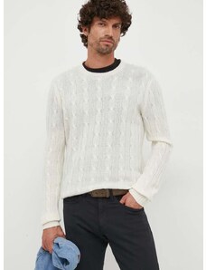 Μάλλινο πουλόβερ Polo Ralph Lauren ανδρικά, χρώμα: μπεζ
