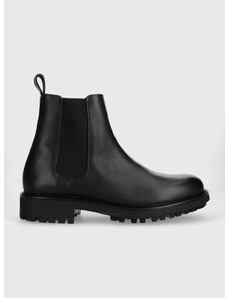 Δερμάτινα παπούτσια Calvin Klein CHELSEA BOOT χρώμα: μαύρο, HM0HM01229 F3HM0HM01229