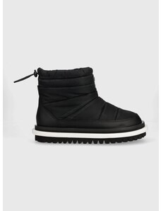 Μπότες χιονιού Tommy Jeans TJW PADDED FLAT BOOT χρώμα: μαύρο, EN0EN02292