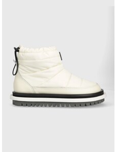 Μπότες χιονιού Tommy Jeans TJW PADDED FLAT BOOT χρώμα: μπεζ, EN0EN02292