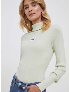 Πουλόβερ Calvin Klein Jeans χρώμα: πράσινο