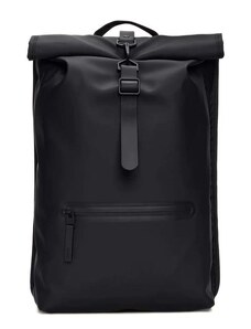 RAINS Backpack Rolltop Rucksack W3 13320 01 black