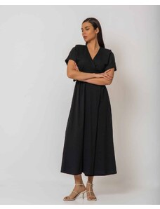 noobass Φόρεμα Midi Φάκελος Με Βάτες Μαύρο OS
