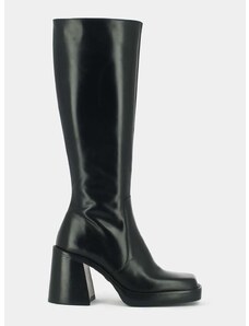 Δερμάτινες μπότες Jonak BONBON CUIR γυναικείες, χρώμα: μαύρο, 3100168