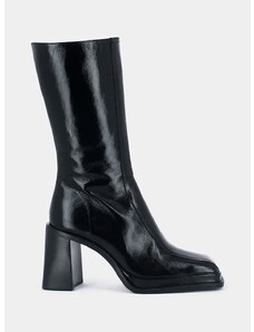 Δερμάτινες μπότες Jonak BAGNA CUIR BRILLANT γυναικείες, χρώμα: μαύρο, 3100161