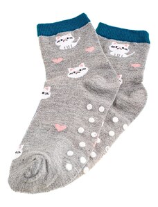 Αντιολισθητικές Παιδικές Κάλτσες Shelvt Gray Cats