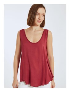 Celestino Αμάνικη μπλούζα με στρογγυλή λαιμόκοψη κοκκινο σκουρο για Γυναίκα