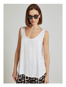 Celestino Αμάνικη μπλούζα με απαλή υφή λευκο για Γυναίκα