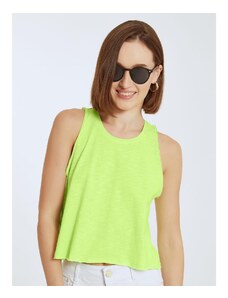 Celestino Αμάνικη μπλούζα με αφινίριστο τελείωμα φλουο πρασινο για Γυναίκα