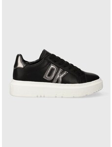 Δερμάτινα αθλητικά παπούτσια DKNY Marian χρώμα: μαύρο, K2305134