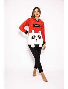 OEM Γυναικεία Πιτζάμα Tres Chic “Panda” Soft Fleece-Φροτέ