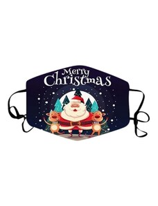 OEM Μάσκα Υφασμάτινη Tres Chic με Σχέδιο “Santa Claus Merry Christmas”