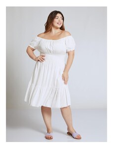 Celestino Φόρεμα με ακάλυπτους ώμους λευκο για Γυναίκα