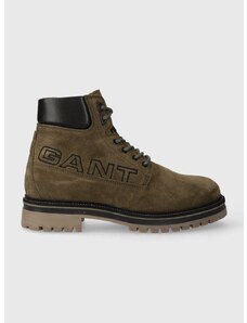 Μπότες πεζοπορίας από σουέτ Gant Palrock χρώμα: πράσινο, 27643363.G710 F327643363.G710