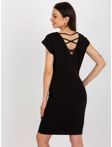 Fashionhunters Μαύρο φόρεμα φόρμας με τσέπες από την OCH BELLA