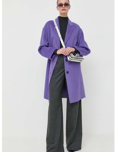 Μάλλινο παλτό Beatrice B χρώμα: μοβ