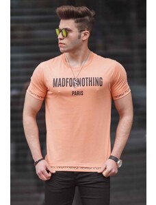 Madmext Orange Men's Printed T-Shirt 4588