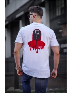 Madmext Men's White Printed T-Shirt 5384
