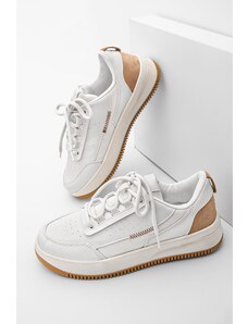 Marjin Γυναικεία Sneakers Αθλητικά παπούτσια υψηλής σόλας Loske White
