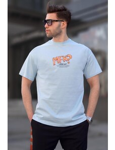 Madmext Men's Blue Printed T-Shirt 6124