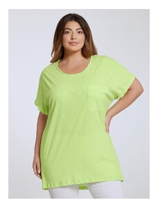 Celestino Μακριά βαμβακερή μπλούζα φλουο πρασινο για Γυναίκα