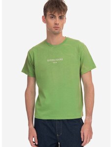 Guess U.S.A. Βαμβακερό μπλουζάκι Guess Vintage Logo Tee M3GI00KBB50 χρώμα: πράσινο
