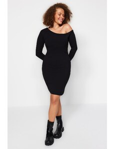 Trendyol Curve Plus Size Φόρεμα - Μαύρο - Bodycon