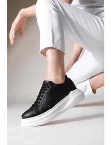 Marjin Γυναικεία Sneakers High-Sole Lace-Up Sneakers Bekor Black.