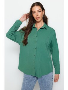 Trendyol Shirt - Χακί - Oversize