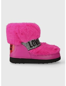 Μπότες χιονιού Love Moschino SKIBOOT20 χρώμα: ροζ, JA24202G0HJW0604 F3JA24202G0HJW0604